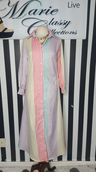 Multicolor Stripe Dress