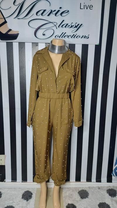 NWOT Olive Pearl Jumpsuit
