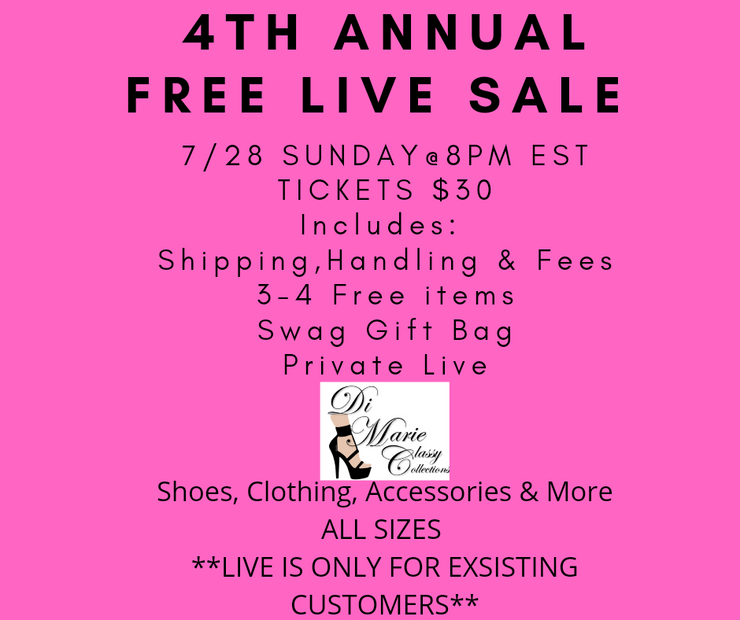 4th Annual Birthday/Anniversary Live Sale